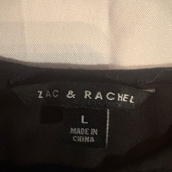 Zac & Rachel Black and White Striped Lace Top - Picture 2 of 4